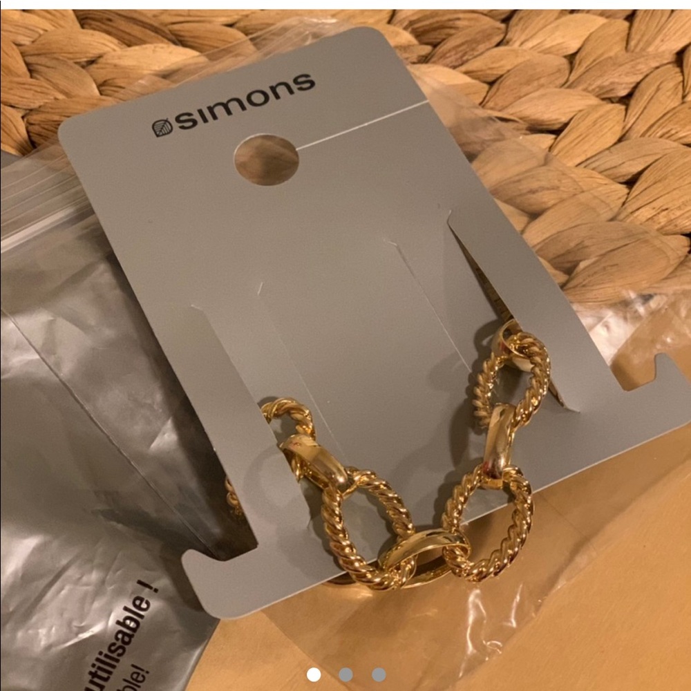 [2 for $15] BNWT Gold chain bracelet from Simons✨